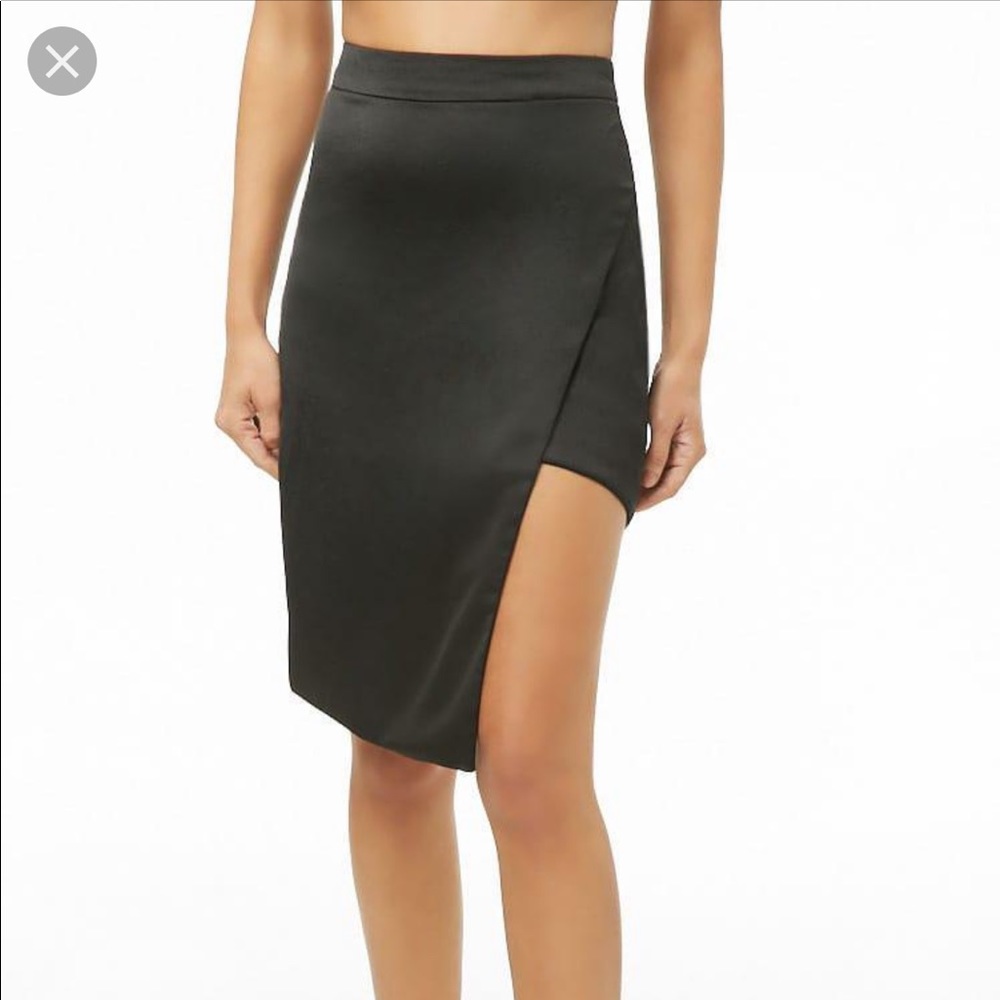 Asymmetrical Satin Skirt Medium